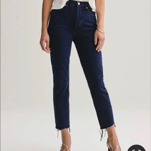 Riley High Rise Crop Jeans in pledge